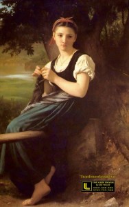 tranh-co-dien-The_Knitting_Woman_painting_by_William-Adolphe_Bouguerea)