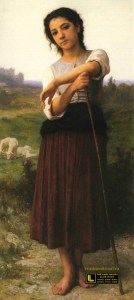 tranh-co-dien-_Bouguereau_(1825-1905)_-_Young_Shepherdess_Standing_(1887)