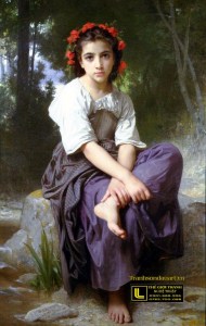 tranh-son-dau-co-dien-Bouguereau_At_the_Edge_of_the_Brook_(1875)