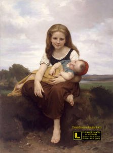 tranh-son-dau-co-dien-Bouguereau_The_Elder_Sister_(1869)