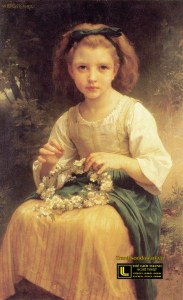 tranh-son-dau-co-dien-Bouguereau__Child_Braiding_A_Crown_(1874)